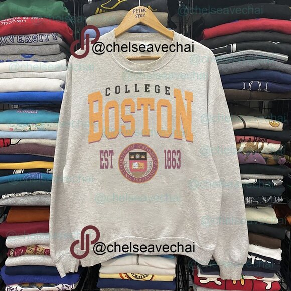 Vintage Style Boston College Shirt, Boston University Unisex Shirt tee - Picture 1 of 2
